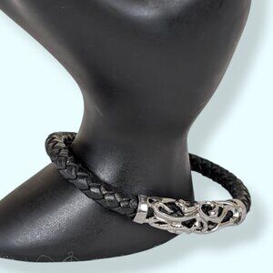 Braided Leather Magnetic Bracelet